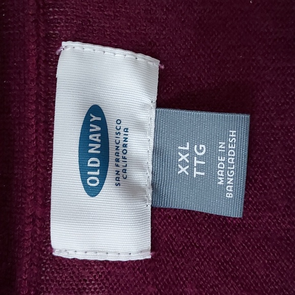 Old navy dark magenta open light sweater - Picture 2 of 5